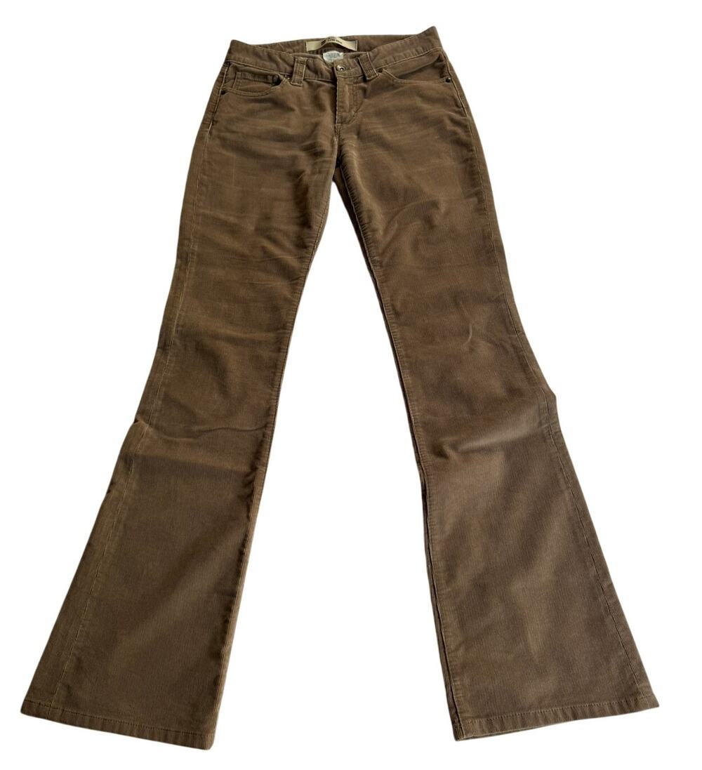 Gap Curvy Low Rise Bootcut Corduroy Pants Womens 6L Brown Y2K 35 Inseam